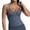 Dark Gray, variant on Women's High Elastic Nylon Seamless Sports Vest Top With Chest Cushion Beauty Back Fitness Sports Yoga Vest