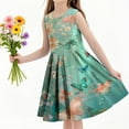 thumbnail image 3 of Piuwrlz Girls Play Casual Dresses Girl Summer Dresses Pleated Skirts Multicolor Size 9 Years, 3 of 5