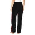 thumbnail image 3 of Daiia Vintage Burgundy Women's Sleep Pant with Pockets and Drawstring,Pajama Pants-Small, 3 of 9