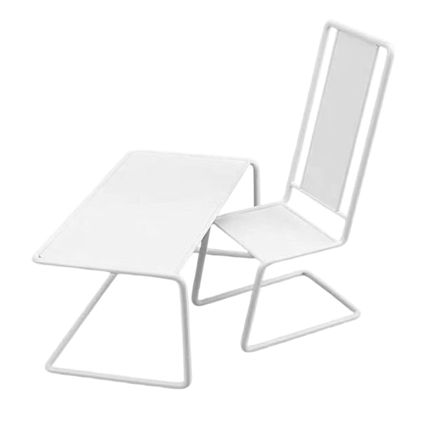 Accesorios de adorno para muebles Sunnimix 1:6 casa de muñecas en miniatura Silla de mesa