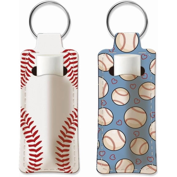 2pcs Lipstick Holder Keychain Lip Balm Diving Fabric Ring Holder for Chapstick colorful DIY