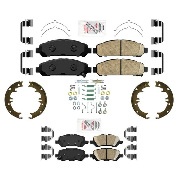 Prem Ceramic Disc Brake Pads Parking Shoes Hardware For Toyota Venza 2009-2016