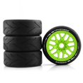 thumbnail image 1 of Labymos Télécommande hors Route Voiture de Rallye Pneus Verts 103 * 40 * 80mm 4pcs Remplacement pour l'Équipe ARRMA Redcat, 1 of 8