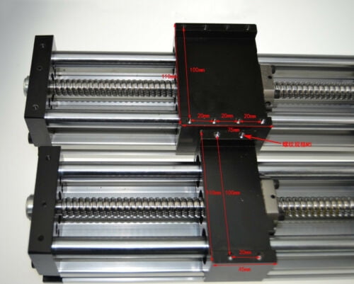 100-1000mm Manual Sliding Table SFU1605 Ballscrew Linear Stage Actuator