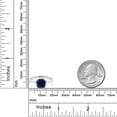 thumbnail image 5 of Gem Stone King 2.51 Ct Cushion Blue Created Sapphire White Diamond 10K White Gold Ring, 5 of 5
