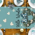 thumbnail image 6 of HJQEQVD Christmas Tablecloth, Christmas Table Decorations Table Cloth for Rectangle, Snowman Snowflake Wreath Tablecloths Polyester Vintage, Christmas Table Cover for Picnic Party Dinner Green, 6 of 6