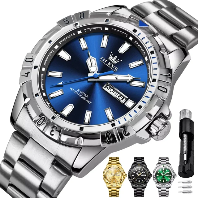 Reloj Pulsera Para Hombre Olevs Cuarzo Acero Resistente Moda