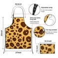 thumbnail image 3 of Yellow and Brown Of Leopard Print Apron-Garden Aprons for Women with Pockets-Cotton Linen Waterproof Kitchen Cooking Gardening Aprons Adjustable for Kitchen,Cooking,BBQ and Salon 33x27 Inch, 3 of 7