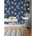 thumbnail image 6 of NextWall One O'Clocks Botanical Peel and Stick Wallpaper (Denim Blue), 6 of 7
