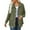 Army Green, variant on Pimfylm Women's Jean Jacket Button up Long Sleeve with Pockets Lightweight Cropped Denim Tops Trendy Black, L