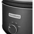 thumbnail image 2 of Magnifique 5 Quart Slow Cooker Round Manual Pot Food Warmer with 3 Cooking Settings Perfect Kitchen Small Appliance for Family Dinners (Stainless Steel Black and Black Ceramic Pot), 2 of 12