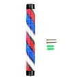 thumbnail image 2 of Barber Shop Pole Red Blue White Rotating Light Hairdressing Sign Lamp Neon Signs 15cmx125cm Black, 2 of 8