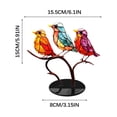 thumbnail image 3 of Fiudx Adorno de Pájaro de Vitral, Colgante de Pájaro Colorido, Diseño de Rama Caprichosa, Pieza Única de Decoración para El Hogar, Decoración de Estantería de Oficina, Regalo Perfecto para Amantes de, 3 of 7