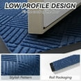 thumbnail image 4 of SIXHOME Outdoor Mat Non Slip Doormat 17"x30" Front Door Mat Outside Absorbent Rubber Welcome Mat Low Profile Dirt Trapper Indoor Outdoor Doormat Thicken Crosshatch Entryway Rug Floor Mat Light Blue, 4 of 8