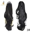thumbnail image 2 of Jaw Claw Ponytail Thick Clip In Ponytails Hair Piece Hair Extension As Human Hair 1# Jet Black, 2 of 2