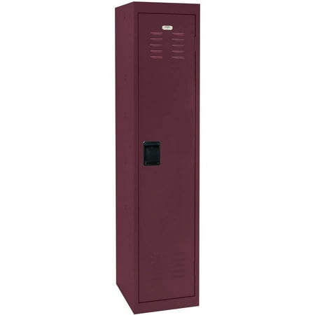 Sandusky 1-Tier Welded Steel Storage Locker, 66"H, Burgundy