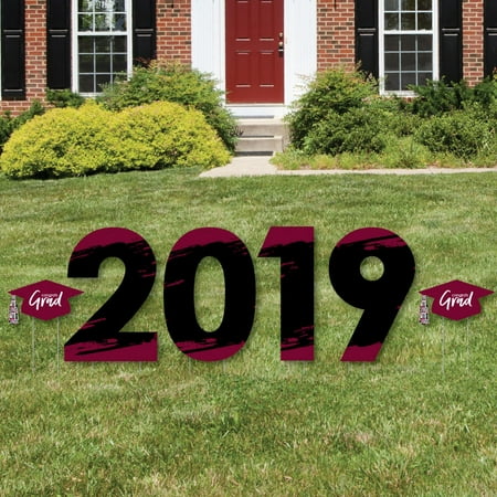 Maroon Grad - Best is Yet to Come - 2019 Yard Sign Outdoor Lawn Decorations - Burgundy Graduation Party Yard (Best Garden Tractor 2019)