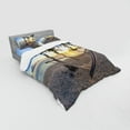 thumbnail image 2 of Ambesonne Tropical Bedding Set 4 Pcs, Paradise Beach Palms, Queen, Multicolor, 2 of 2