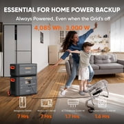 Jackery Solar Generator E2000 Plus 4075Wh Kit with Expansion Battery, 2x200W Solar Panels, 3000W Output LiFePO4 Station for RV