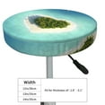 thumbnail image 4 of Haiem Paradise Island Cushion Round Bar Chair Seat Cover Bar Chair Cushion Covers Elastic Washable Bar Chair Cover,Protects from Scratches and Stains-14 inch, 4 of 7