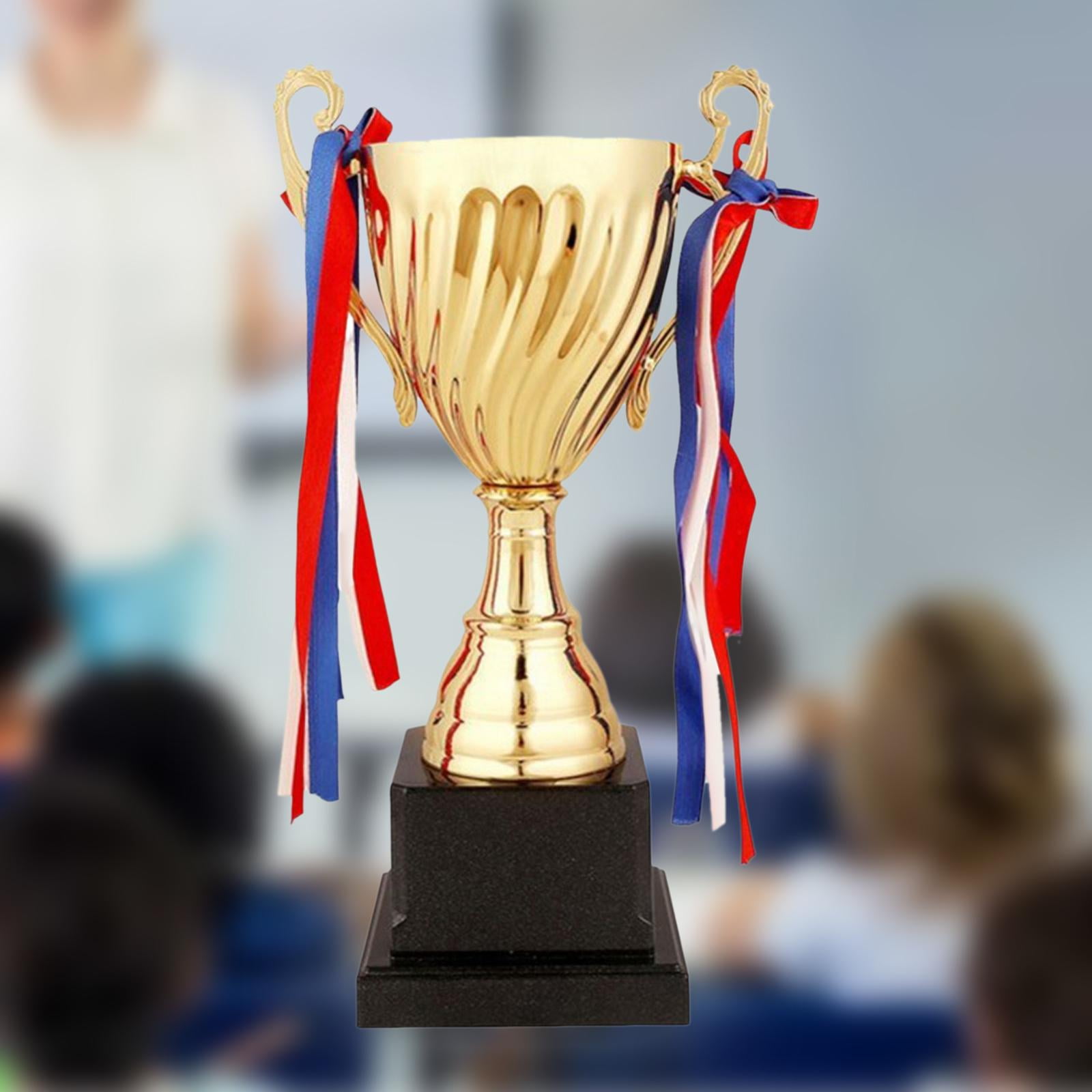 Metal Award Trophy Prizes, Appreciation Gifts Trophy Cup with Base, Kids Small Trophies for Party Favors, School, Classroom Event Props 24.5cmx8cm