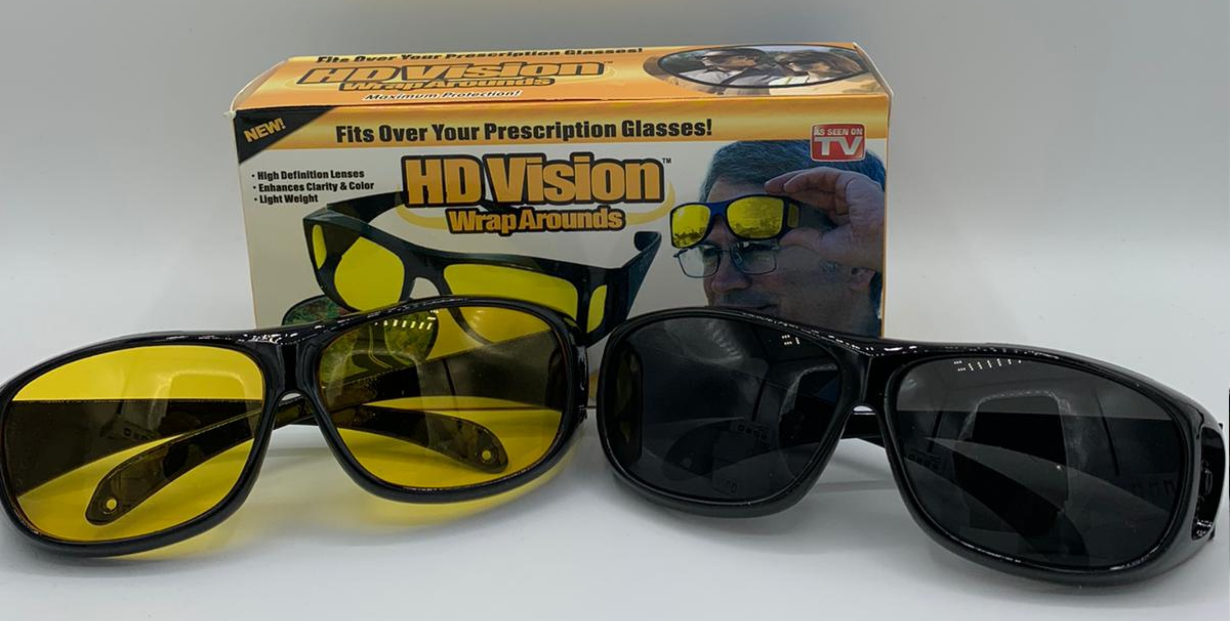 HD Night & Day Vision Wraparound Sunglasses, As Seen on TV, Fits over Glasses Bonus Pair Included - image 5 of 6