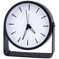 REGALWOVEN Vintage Tabletop Alarm Clock with Stand, Rotatable, Non-Tick, Perfect for Study/Office Black 4.5"L x 1.6"W x 5.0"H