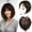 Dark Brown with Highlights, variant on DAPRZIY Hair Toppers for Women with Bangs Short Bob Synthetic Pieces for Thinning Hair Side Part