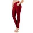 thumbnail image 2 of Jvini Women's Pull On Skinny Pants Fleece Lined Stretchy Knit Denim Jeggings With Pockets, 2 of 6