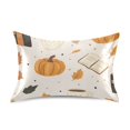 thumbnail image 7 of Yayeee Pillowcase King Size Set of 2 Satin Wrinkle Resistant Pillow Case, Beige Fall Pumpkin, 7 of 7