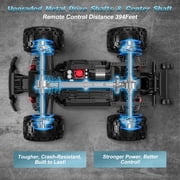 AUOSHI 1:16 Brushless Remote Control Car – 40+MPH Fast Off-Road RC Toy Truck, 4WD All-Terrain, 70 Min Runtime w/ 2 Batteries, LED Lights, Waterproof, Full Metal Drive Shaft – Gift for Kids & Adults
