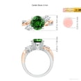 thumbnail image 5 of ANGARA Lab Grown 2.5 Ct Emerald and Diamond Twisted Vine Engagement Ring for Women in 14K White & Rose Gold (Size-9mm) | May Birthstone, Anniversary, Jewelry Gift for Women | Lab-Grown Emerald Ring, 5 of 8
