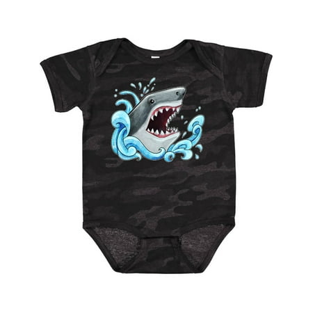 

Inktastic Great White Shark in waves Gift Baby Boy or Baby Girl Bodysuit