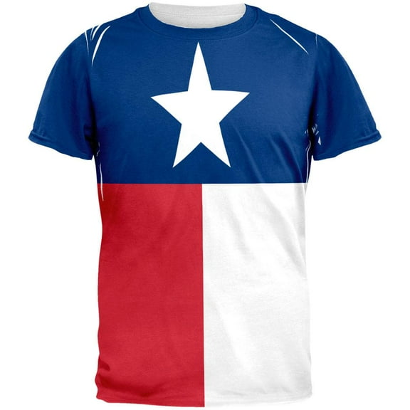 Texas Flag All Over Adult T-Shirt - Large