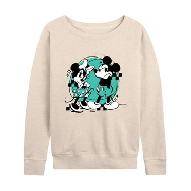 Disney - Mickey And Minnie Mouse  - Women's Lightweight French Terry Long Sleeve Shirt