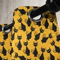 thumbnail image 3 of Ambesonne Halloween Grommet Curtain, Black Cat Vintage, 50" x 108", Black Orange, 3 of 6