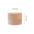 thumbnail image 2 of Round Wooden Box Mini Storage Box Wedding Ring Jewelry Trinket Box Wood Storage Container Case, 2 of 7