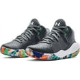 thumbnail image 4 of Under Armour Unisex Kids' Grade School Jet '21 Basketball Shoe Pitch Gray/Antifreeze/White - 3024794-111, 4 of 5