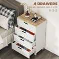 thumbnail image 4 of HOMCOM Commode à 4 Tiroirs pour Chambre, Commode Moderne, Blanc, 4 of 10