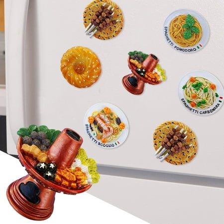 

Creative Refrigerator Sticker Simulated Food Decoration Message Sticker Sticker 3D Three Resin Sticker Desktop Ornament E