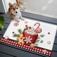 thumbnail image 3 of Christmas Entryway Rug 2'x3'&nbsp; Non Slip Front Door Mats, Winter Ice Cream Sugar Pine Needle Red Plaid Entrance Rugs Indoor Outdoor Carpet, Washable Floor Mats Small Area Rug for Bedroom Kitchen, 3 of 8