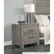 Simple Look Rustic Brown Finish 1pc Chest of 5x Drawers Black Metal Hardware Bedroom Furniture