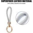 thumbnail image 3 of HUGFEGWE Car Keychain for Women, Rhinestone Leather Key Holder, Anti Lost Wallet Keychain for Car Key Access Card CA919-164049, 3 of 9
