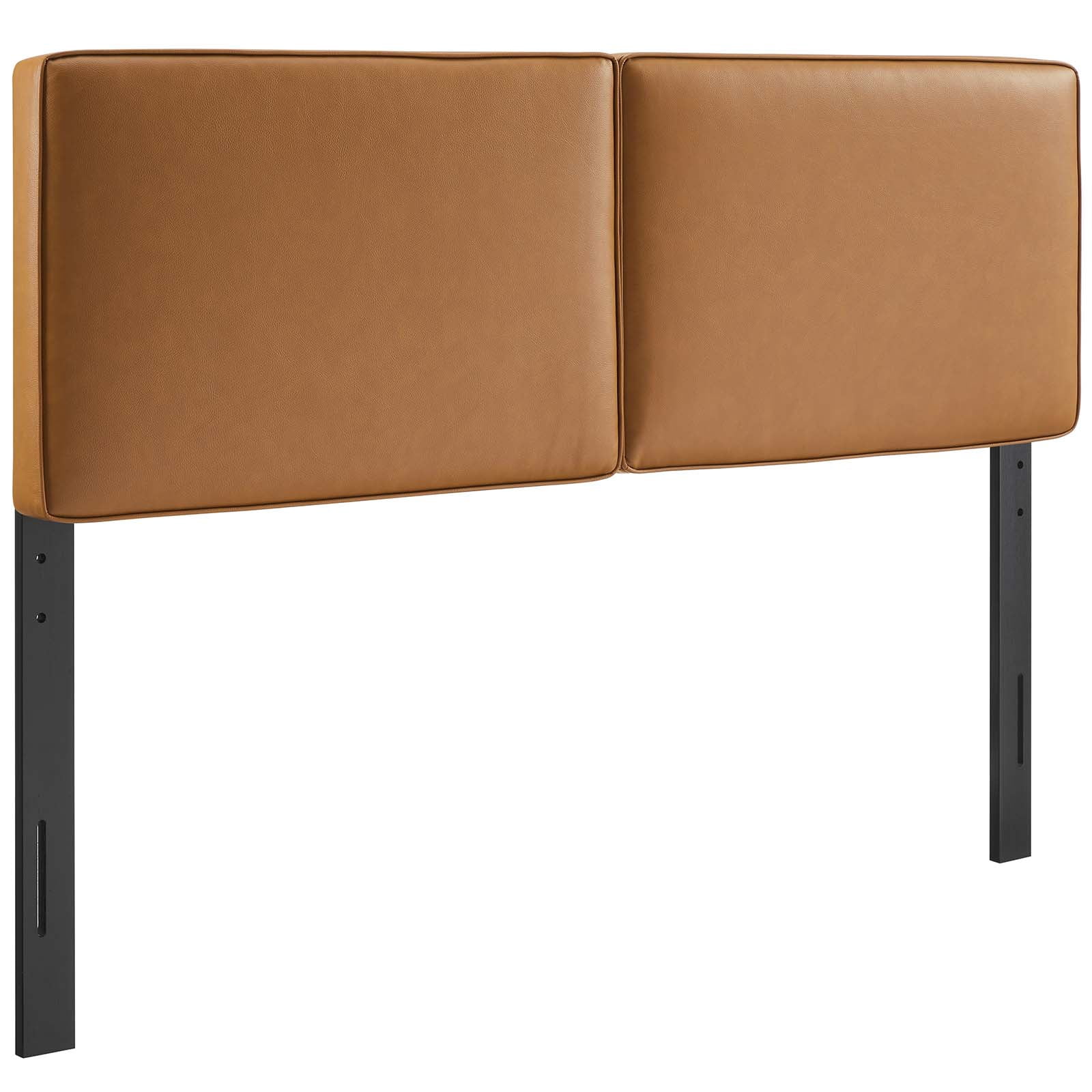 Lindee Vegan Leather King Headboard in Tan