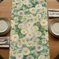 thumbnail image 5 of Table Runners 70 Inches Long Dress Scarves, Spring White Daisy Farmhouse Coffee/Dining/Kitchen Table Decor, Holiday Table Runner, Flowers Green Leaves Retro Botanical 13x70 Inch, 5 of 9