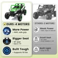thumbnail image 4 of Joyracer 24 Volt Ride on Toys for Kids, 4WD Electric Power UTV Wheels with 800W Motors, Remote Control, Bluetooth, Spring Suspension, LED Light, Green, 4 of 12