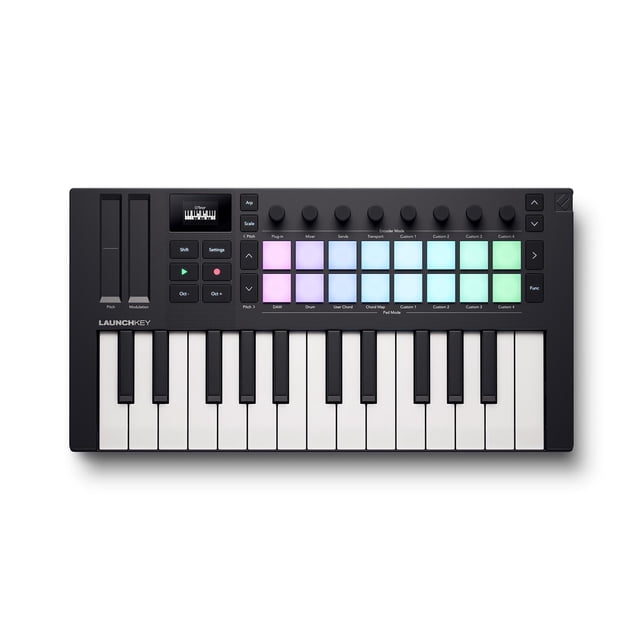 Teclado Controlador MIDI Portátil NOVATION LAUNCHKEY MINI MK4 25 negro 40.5x6.1x21