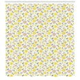 thumbnail image 3 of Daisy Shower Curtain, Summer Flower Blossom Leaves Pastel Toned Spring Celebration Motif, Fabric Bathroom Set with Hooks, 69W X 84L Inches Extra Long, Yellow Baby Pink Night Blue, by Ambesonne, 3 of 3