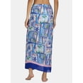 thumbnail image 3 of Time and Tru Women's Print Pareo, One Size, Paradise Blue, 3 of 7