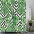 thumbnail image 4 of Green LeavesShower Curtain Design Heavy Duty & Waterproof Bathtubs Hotel Bathroom Decor, 4 of 10
